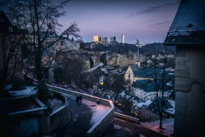 Ville de Luxembourg pendant l'hiver