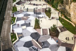 skateparc dans la vallée de la Pétrusse