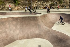 skateparc dans la vallée de la Pétrusse