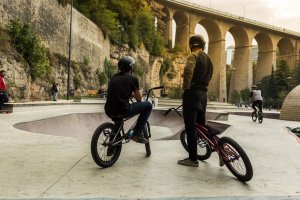 skateparc dans la vallée de la Pétrusse