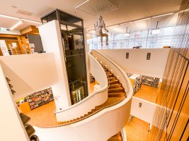 escalier dans la cité bibliothéque