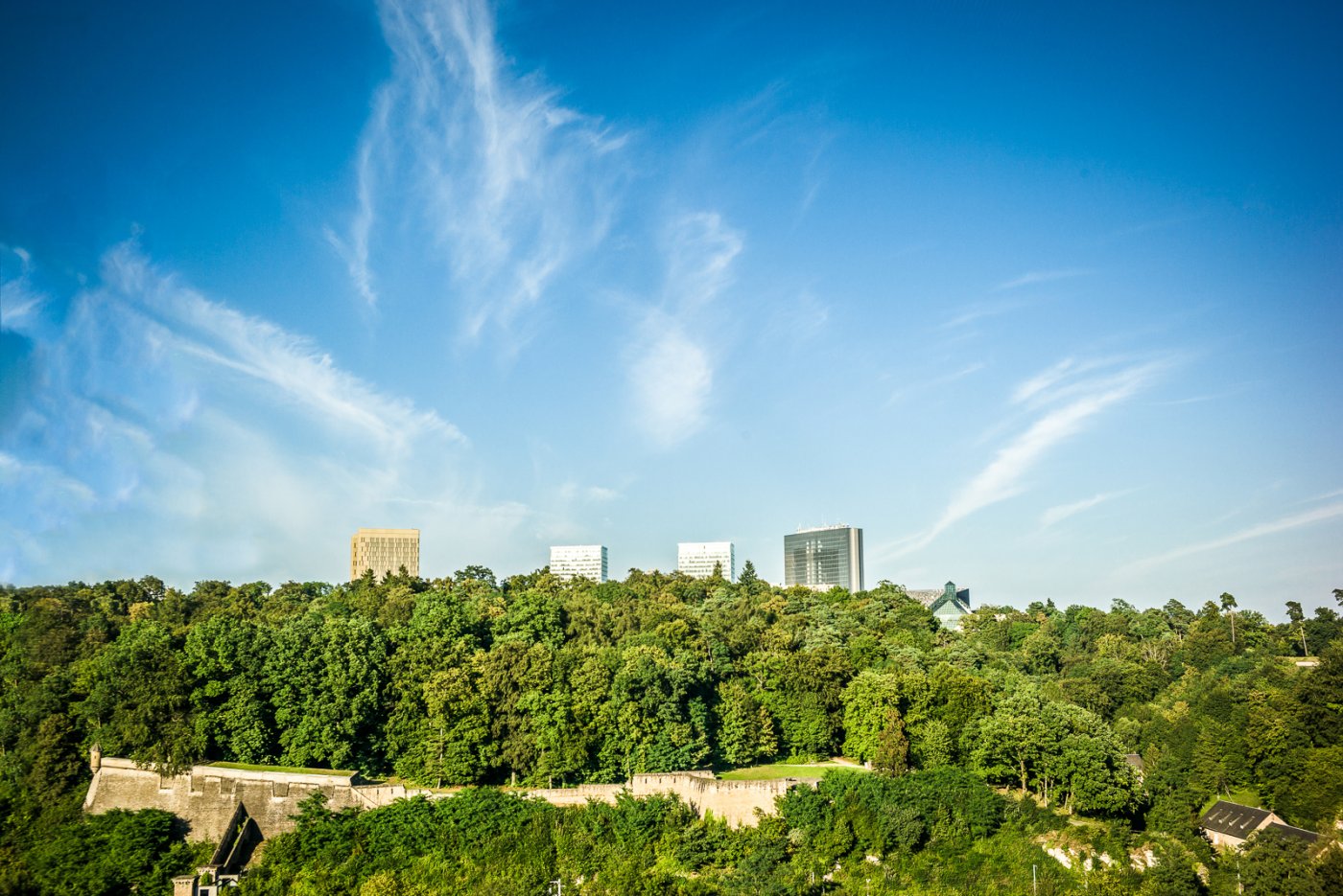 Panorama de la Ville, vue sur le Kirchberg