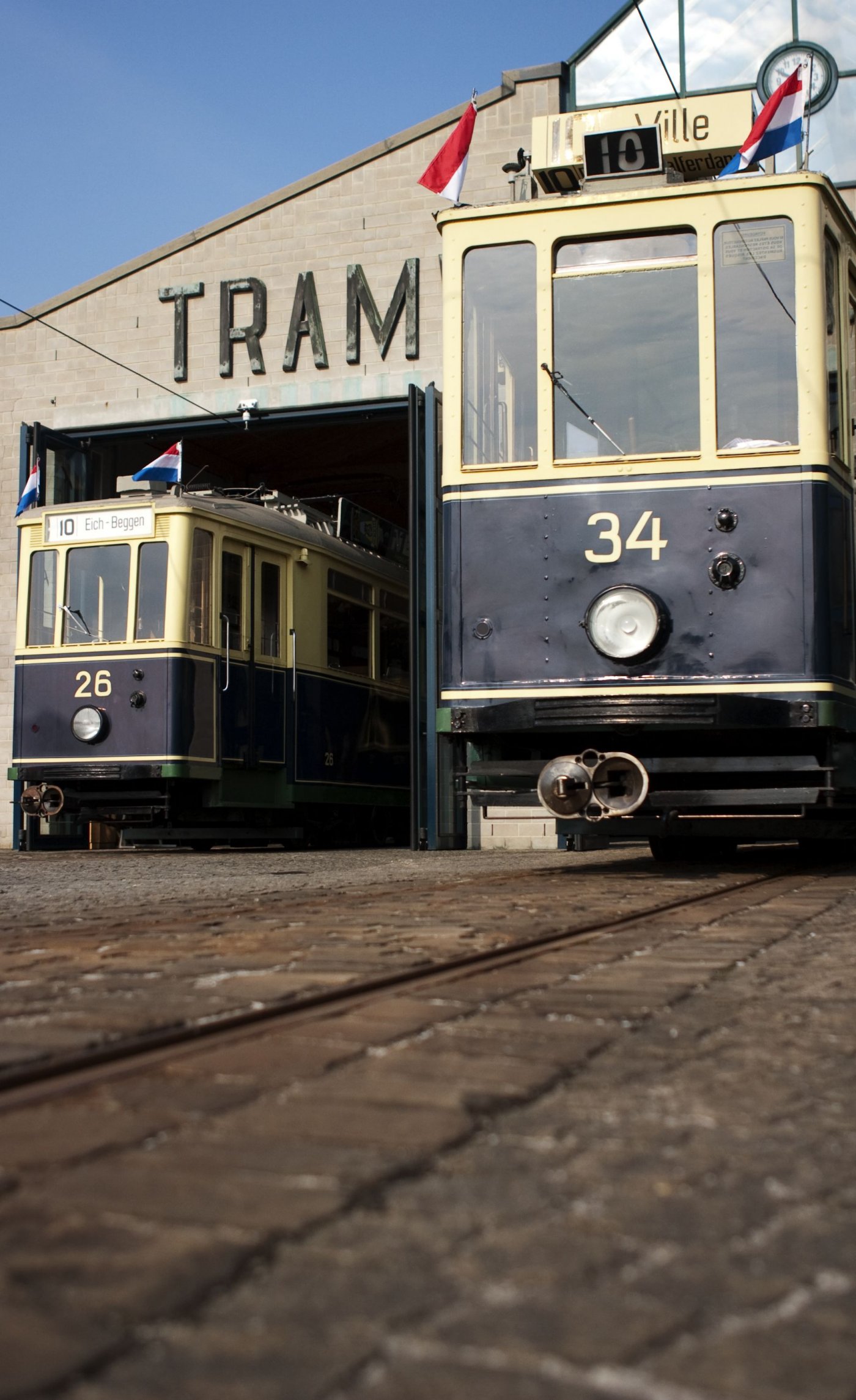 vieux tramway au musée des tramways