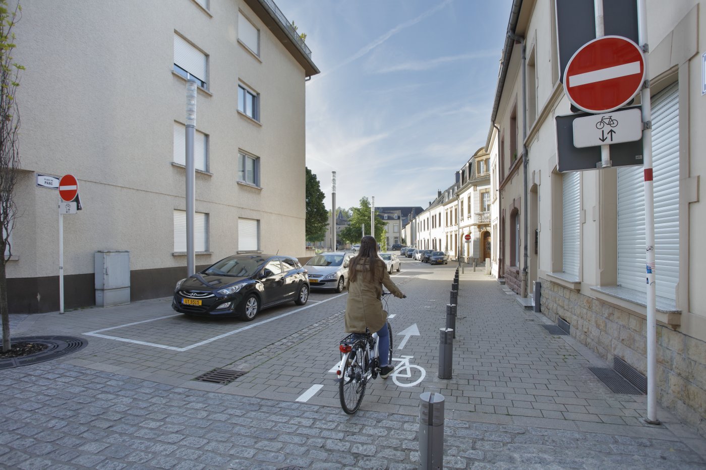 Rue en contresens cyclable