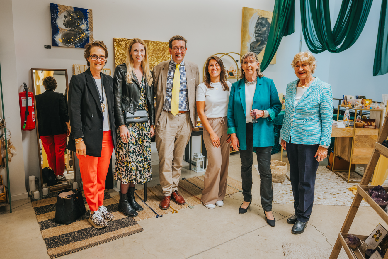 Image de l'inauguration des pop-up stores avec Maurice Bauer et Lydie Polfer