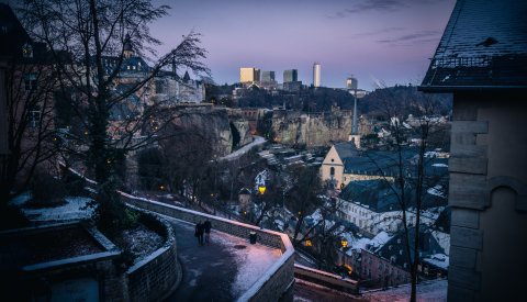 Ville de Luxembourg pendant l'hiver