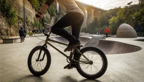 skateparc dans la vallée de la Pétrusse