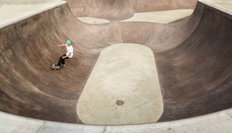 skateparc dans la vallée de la Pétrusse