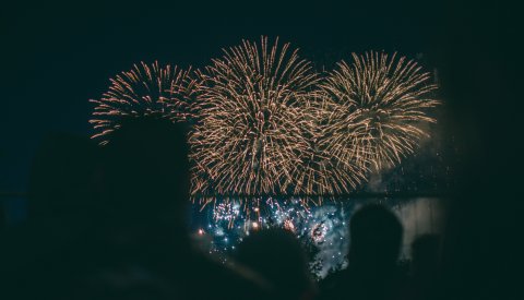 feux d'artifice la veille de la Fête Nationale