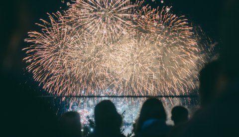 feux d'artifice la veille de la Fête Nationale