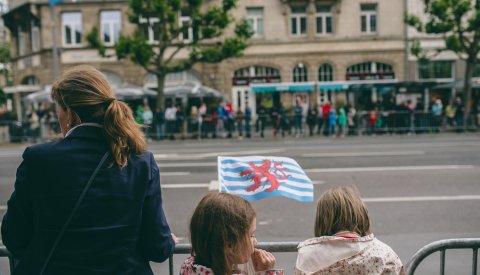 foule lors de la parade militaire pour la Fête Nationale