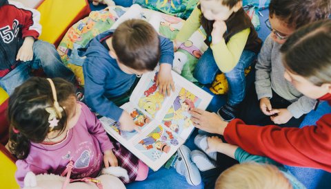 enfants dans une crèche de la Ville de Luxembourg