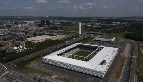 photo de drone du stade de luxembourg