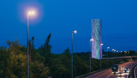 Château d'eau de Gasperich, illuminé LGBTIQ+